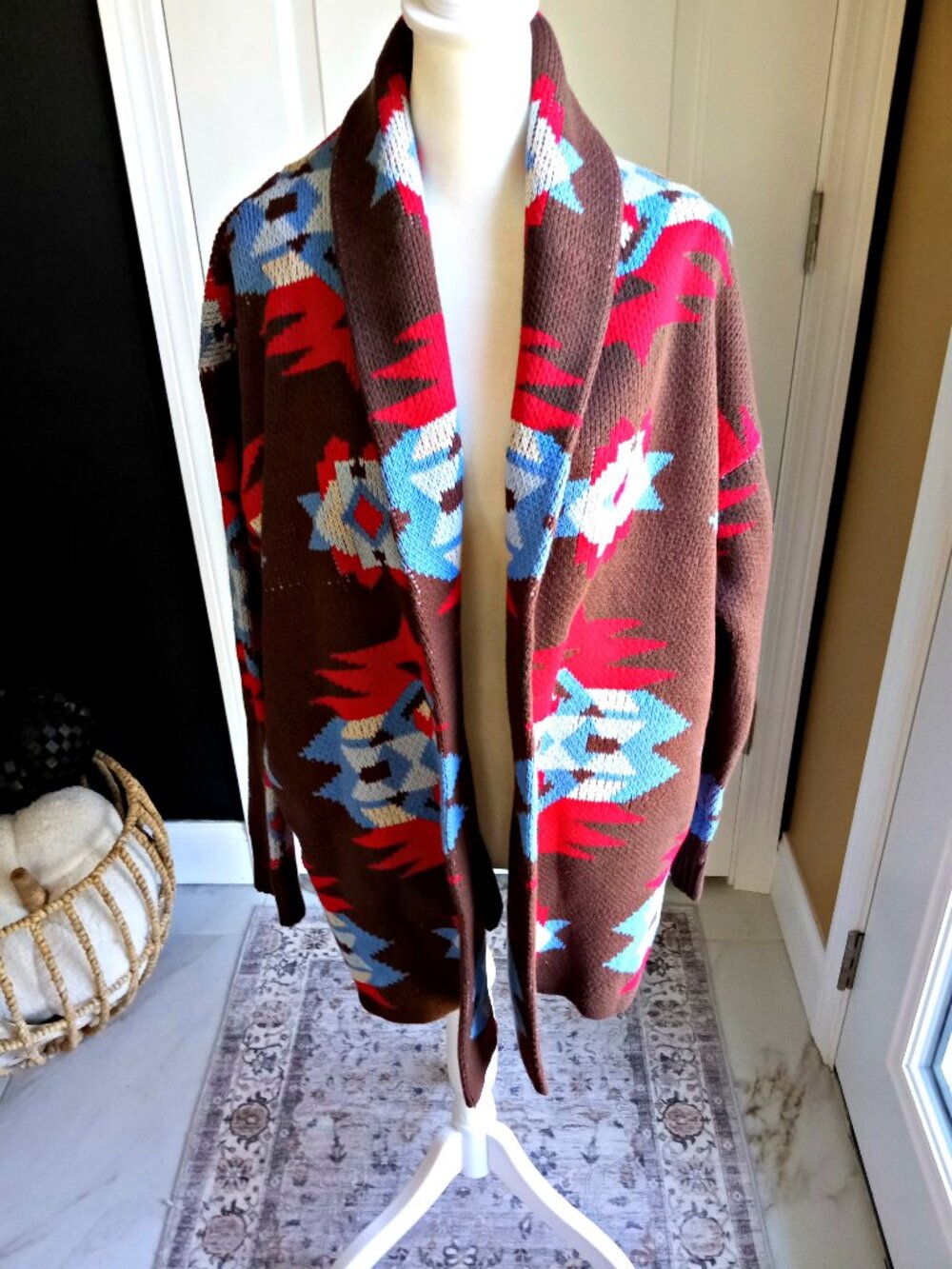 NEW! LUCKY BRAND BLANKET AZTEC OPEN CARDIGAN 149.50
